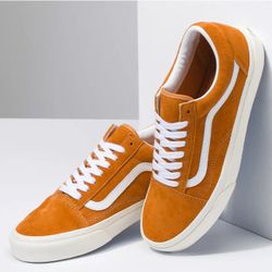 Won’t Last Long 🔥 Vans Old Skool Desert Sun Orange Pig Suede Men’s Size 8.5 NEW