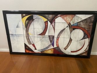 Large Framed Abstract Wall Art