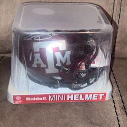 Signed Johnny “Football” manziel Mini Helmet