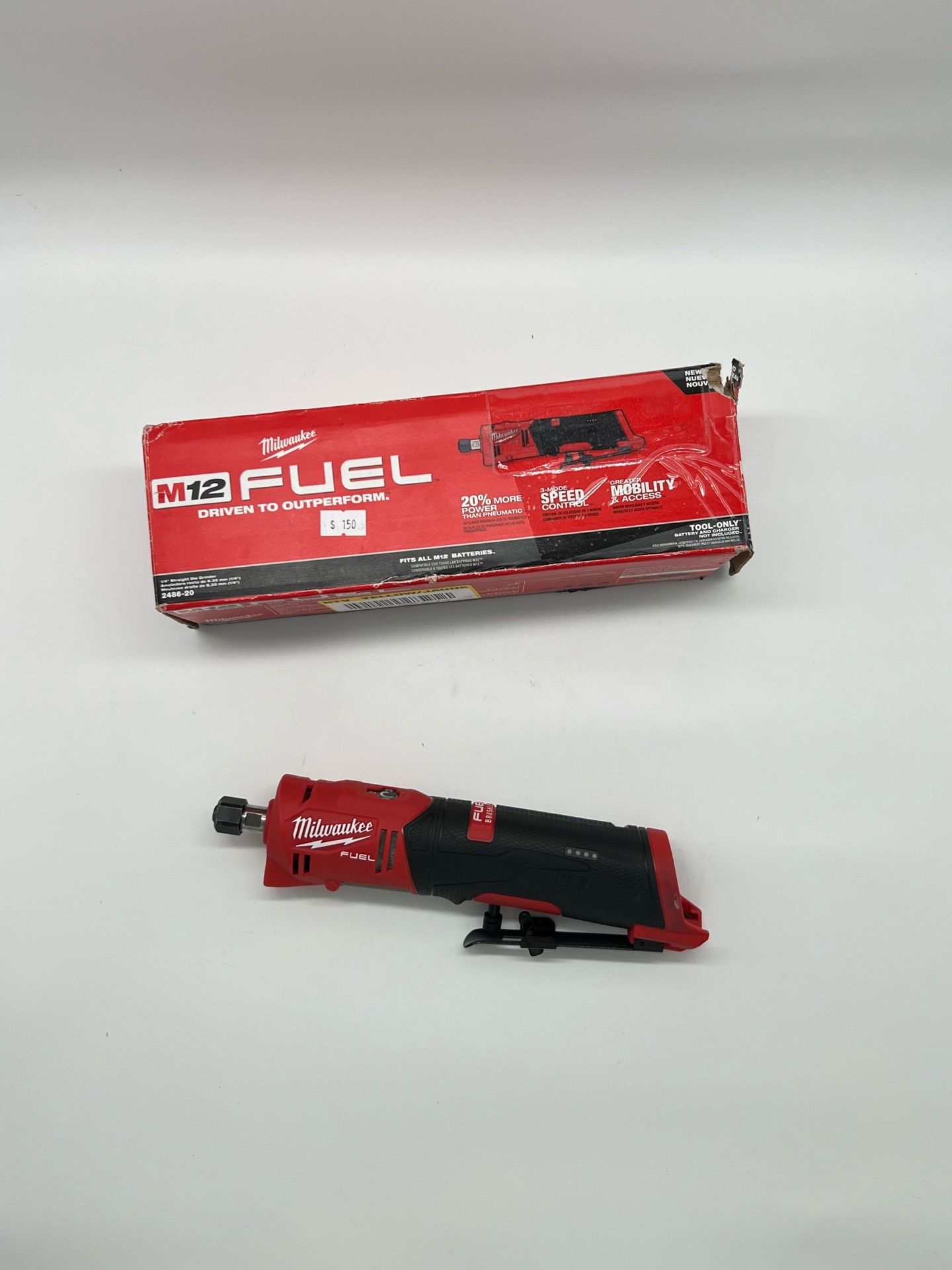 Milwaukee M12 FUEL 12V Lithium-Ion Brushless Cordless 1/4 in. Straight Die Grinder (Tool-Only)