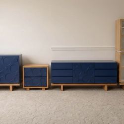 Kids Modern Dresser, Drawer Unit, Cabinet, Shelf Set