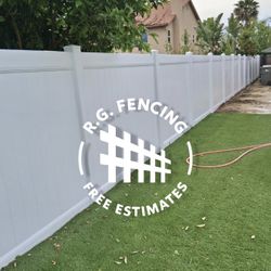 White Vinyl Fence