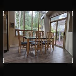 Moving:  Rectangle Wood & Glass Table