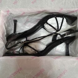 Women's Black Open Toe Heels