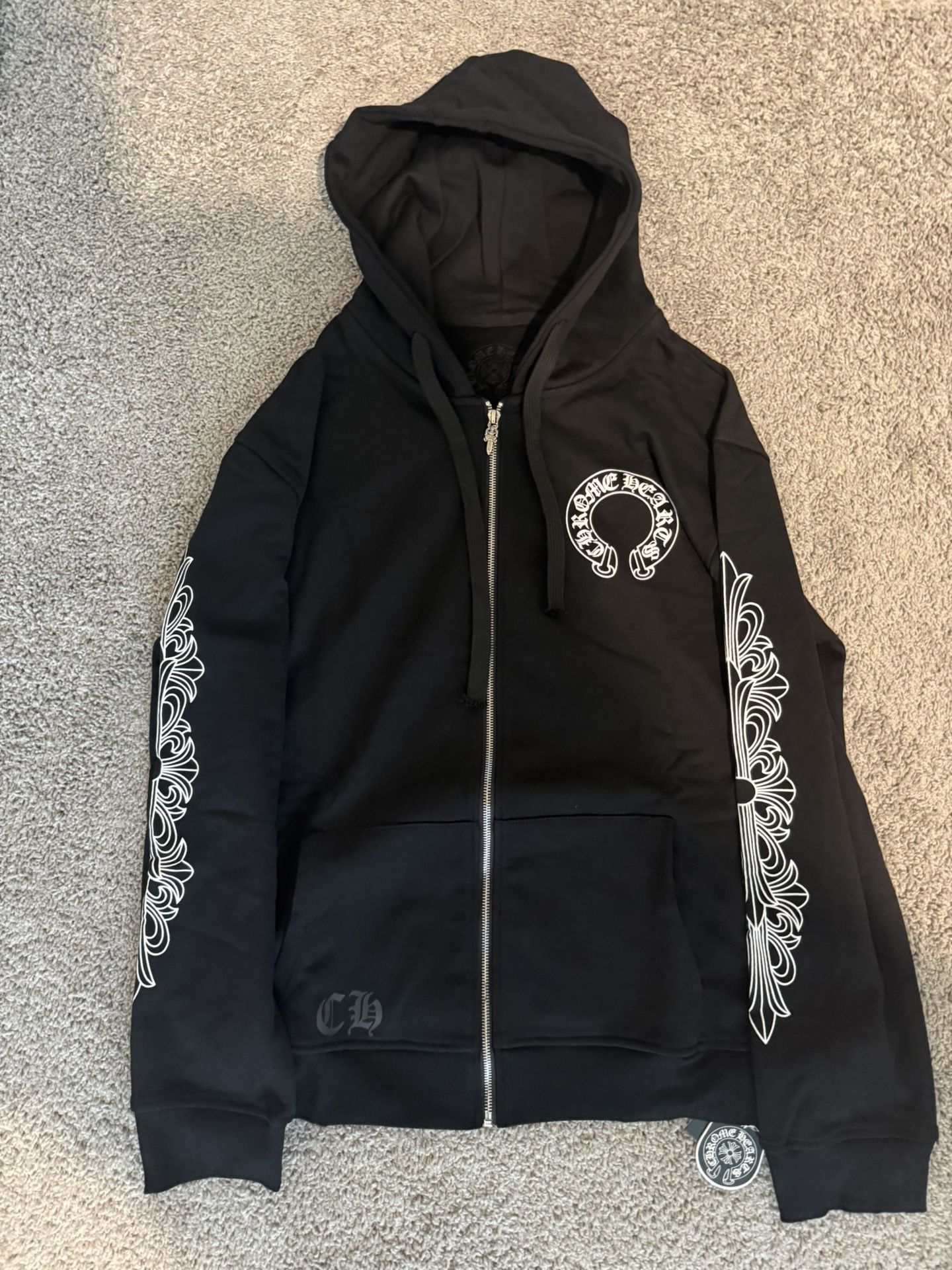 CHROME HEART ZIP UP HOODIE