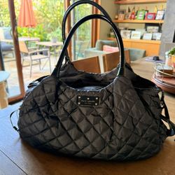 Kate Spade Quilted Tote Bag With Leather Straps