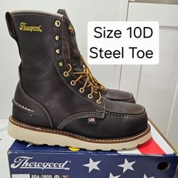 Thorogood Steel Toe Work Boots Size 10D
