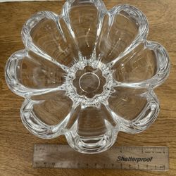 Vintage Mikasa Crystal Bowl Zinnia Pattern - Made In Austria