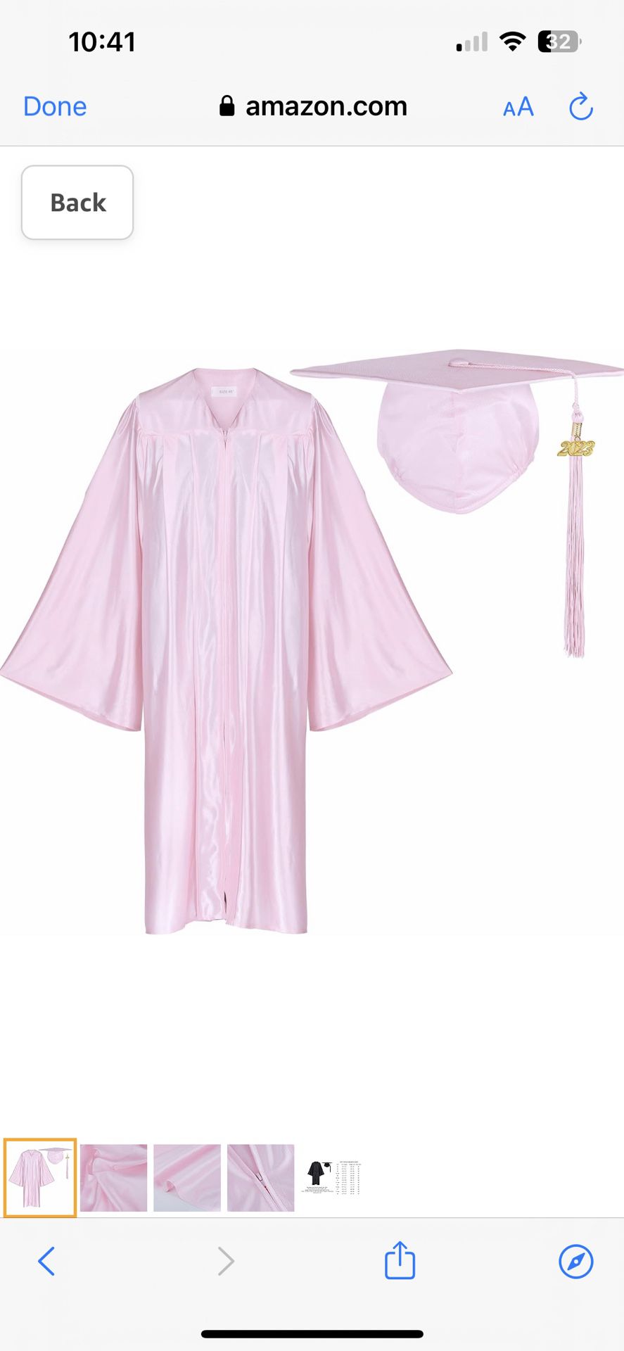 Pink Cap And Gown For Graduation 