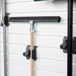 Gravity hook 3 piece 3 inch black plastic multipurpose hook. Black/Grey