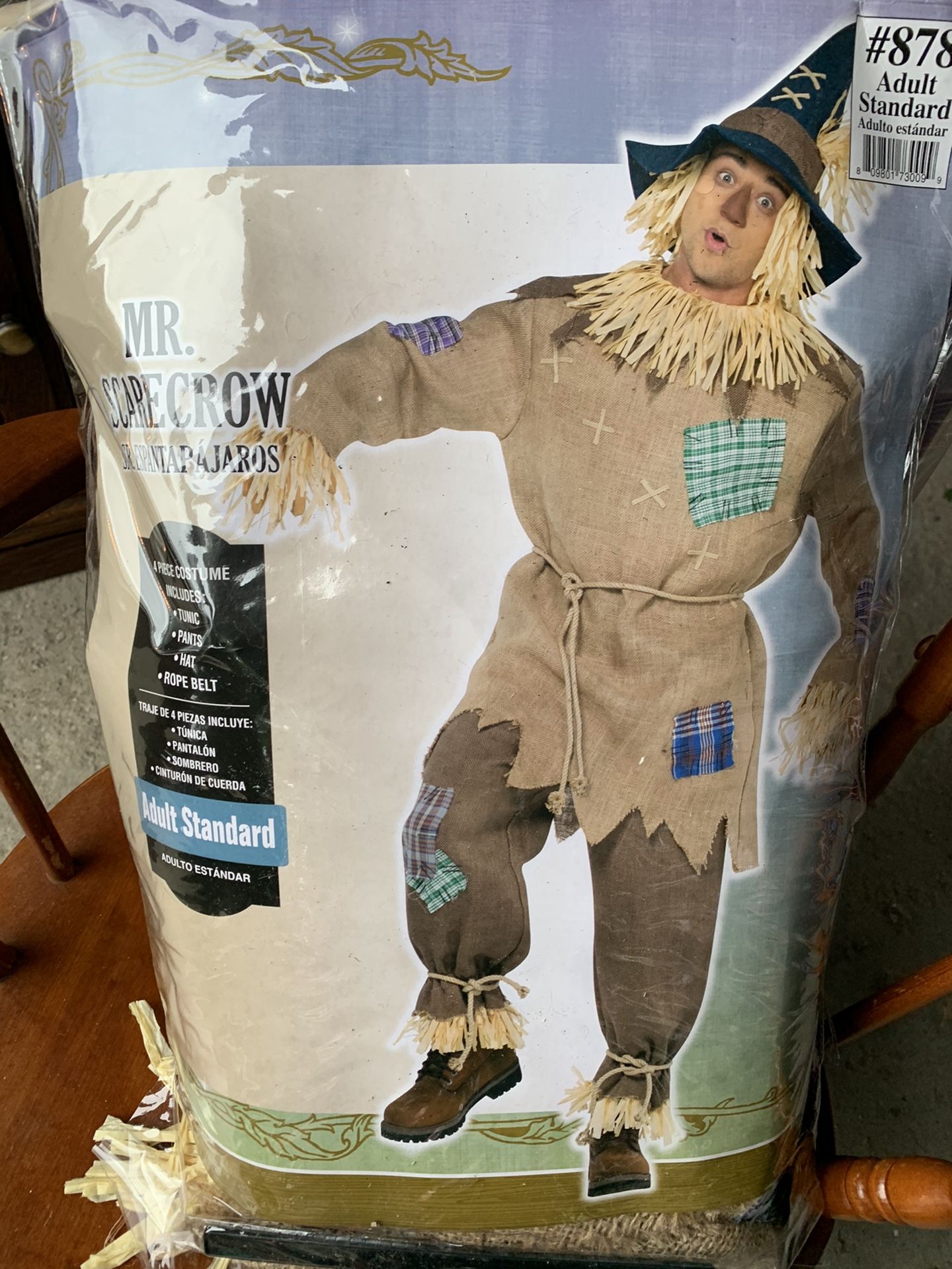 Mens Scarecrow costume complete