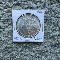 1886 Morgan Dollar MS 65