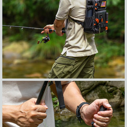 THKFISH Fishing Rod and Reel Combo with Backpack, Telescoping Fishing Pole Spinning Reel Kit with Fishing Lures, Pliers and Fish Lip Gripper for Adult