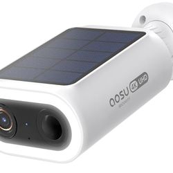AOSU SolarCam P1 Max, Solar Security Camera Wireless Outdoor, 4K UHD Camera for Home Security with Enhanced AI Detection for Fences & Parking, Integra