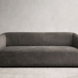 Restoration Hardware Italian Shelter Sofa – Grey Velvet ($5K+ Retail)