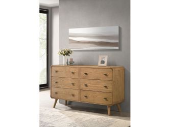 Robyn Light Ash 6-drawer Bedroom Dresser