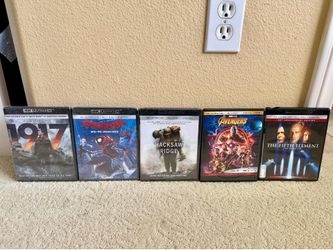 5 4k Movies lot 3 Brand New, 2 Pre-Own