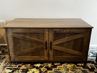Cat Litter Box Enclosure with Barn Door