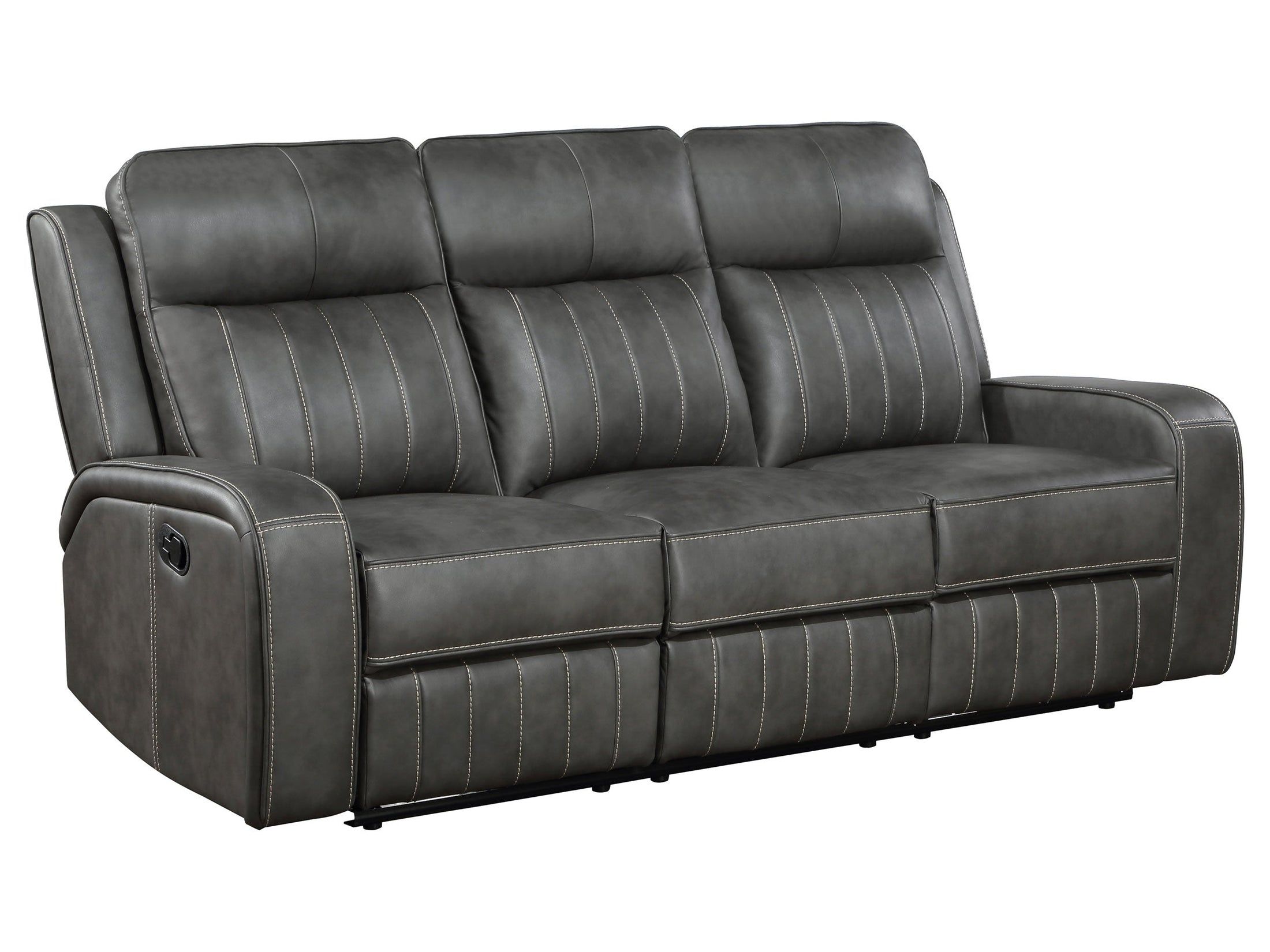 Raelynn Grey Reclining Sofa