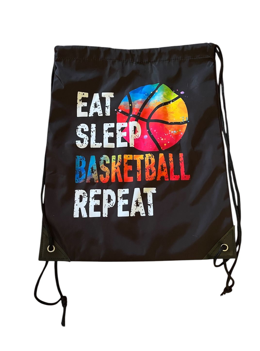 Eat Sleep Basketball Repeat Drawstring Bag