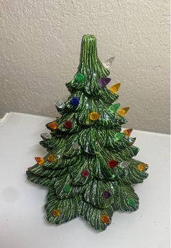 Vintage Ceramic Light-Up Christmas Tree