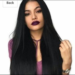 Lace front long wig