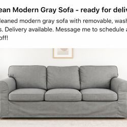 Modern Gray Sofa – Clean & Ready for DELIVERY FREE”