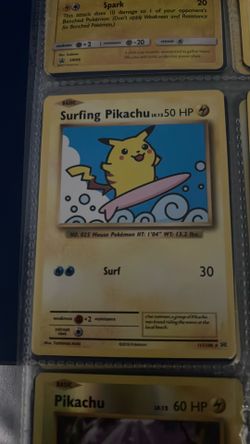 Rare surfing Pikachu level 13
