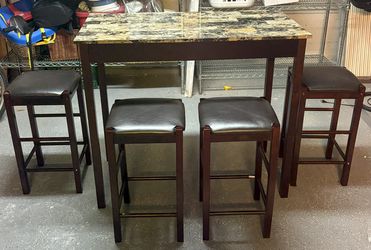 Winston Porter Loria 5-piece counter-height dining set