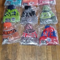 Brand new NBA, NFL, MLB, NHL Beanies and Snapback Hats