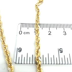 14k Gold Bracelet 8” Hollow Rope 3.2mm 2.3grams 141029 2