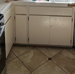 3 used kitchen cabinets