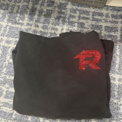 Fuerza Regida red rhinestone hoodie 