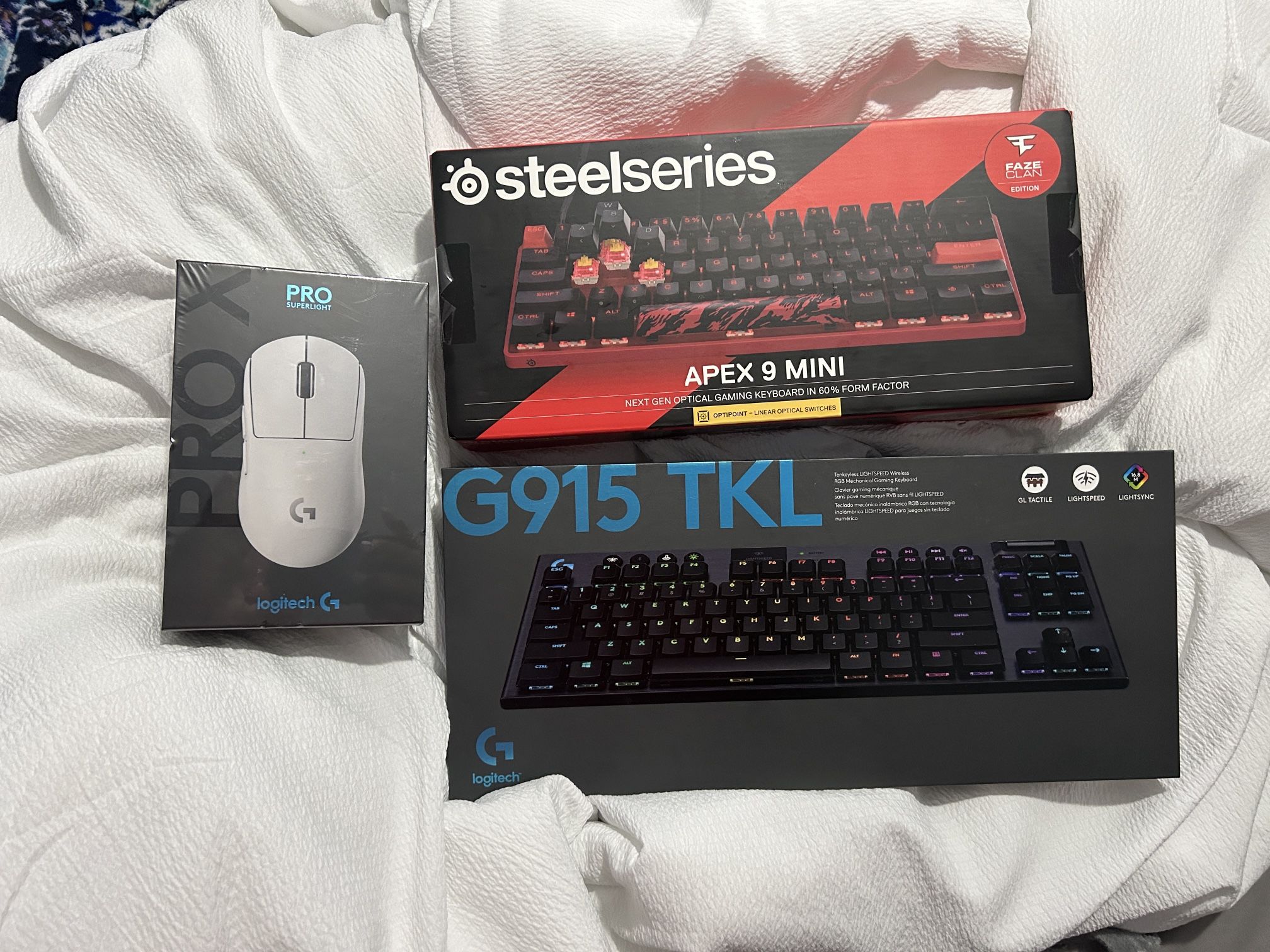 Gaming Mouse And Haming Keyboard. Logitech And Steelseries Faze Clan Edition