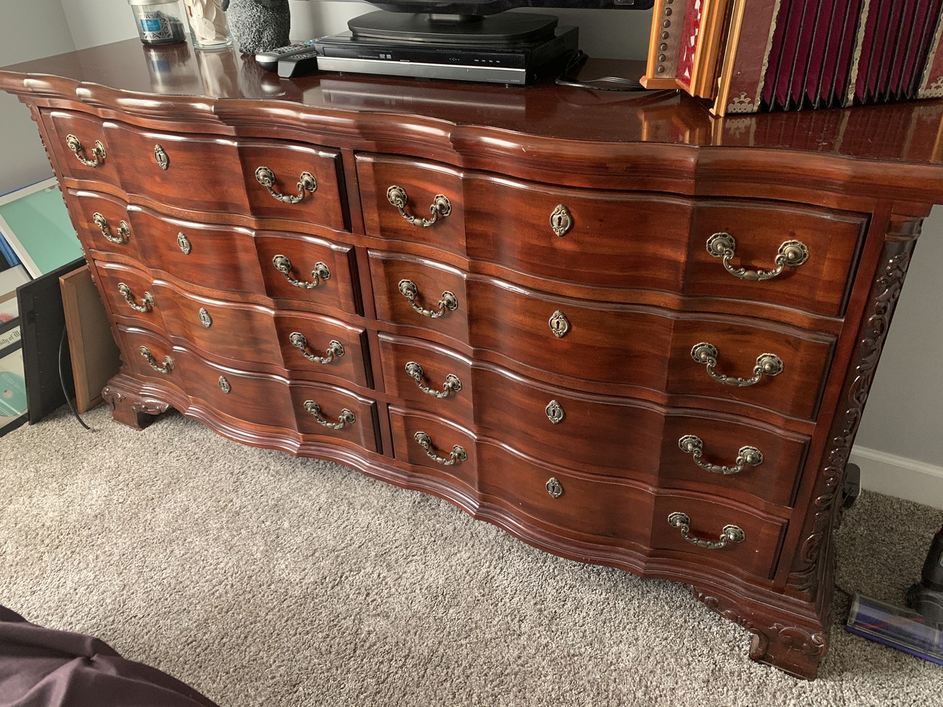 Dresser and matching bed frame