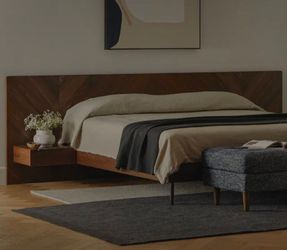 King sized bed frame with mattress