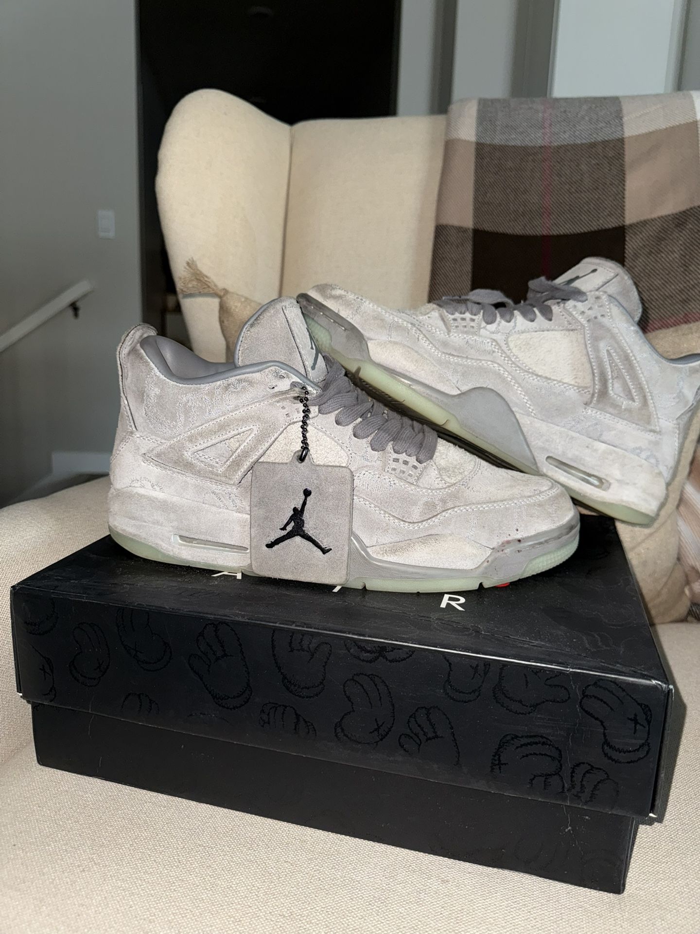 Air Jordan 4 Kaws Cool Grey Size 12