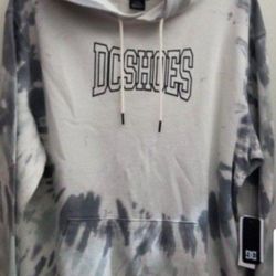 DC.SHOECOUSA LIMITED EDITION MEN'S HOODIE SWEATER SIZE LARGE BLEACHED DARK GRAY BEIGE BRAND NEW WITH TAGS CHECK OUT THE REST OF MY OFFERS.