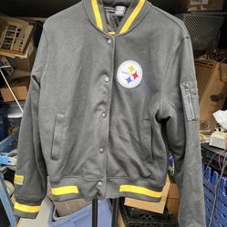 Steelers Button down Jacket Size Large 