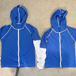 Sun protection, zone, rash guards. sizes 8 & 10 