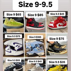 Jordan’s Nikes & More Size 9 & 9.5 Men 