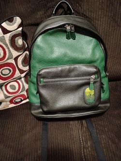 *New* Coach West Large Green Pebble Backpack