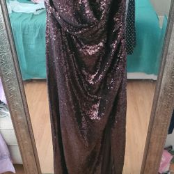 Brown Sequin Dress