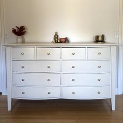 Solid Wood Off White Dresser 