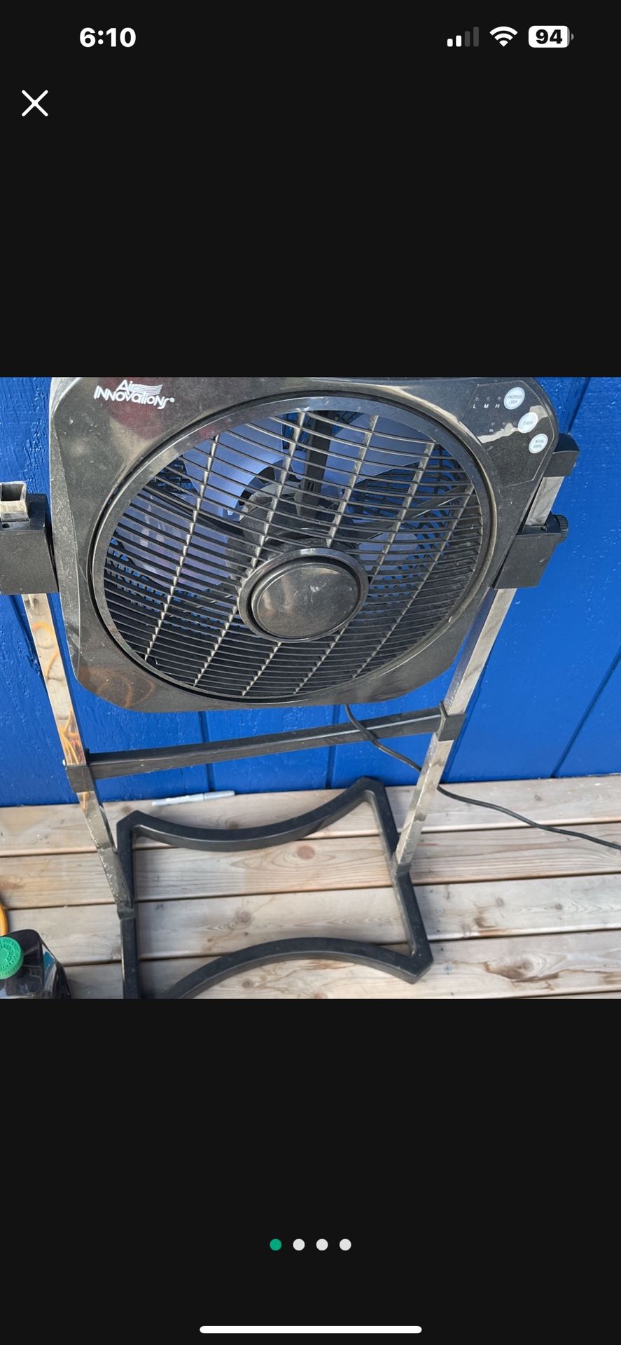 Black Adjustable Fan Perfect For Summer
