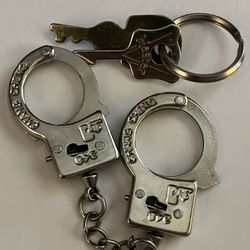 Chang Cheng Miniature Handcuffs - Collectible Jewelry + Keys - Finger Thumb Cuffs Halloween