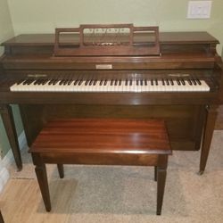 Upright Currier Piano with Bench