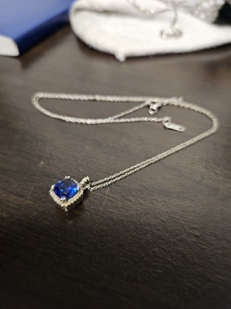 Sapphire Pendant Necklace