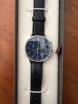 Linjer The Chronograph Watch (Black and Navy)
