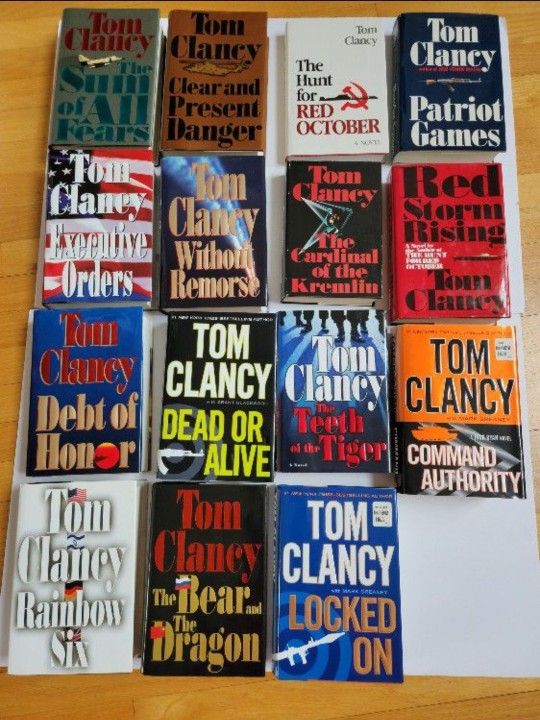 Tom Clancy Lot of 15 Hardcover Great Books Most 1st Edition